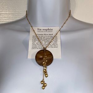 Lia Sophia Genuine River Shell Necklace